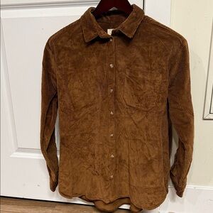 Sézane Max Shirt Brown Corduroy size 40 EUC